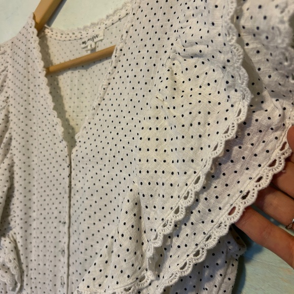 Maisie White Polka Dot Mini Dress - Picture 3 of 5